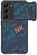 NILLKIN STRIKER műanyag telefonvédő (szilikon keret, közepesen ütésálló, kamera védelem, méhsejt minta) SÖTÉTKÉK - Samsung Galaxy S23 Plus (SM-S916)
