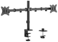 Equip Monitor Asztali konzol - 650157 (13"-27", 2 monitor, dönthető, forgatható, állítható magasság, Max.:2x9kg, fekete)