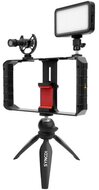 SYNCO Vlogger Kit 1 vlogging szett okostelefonokhoz, mikrofon, LED, mini állvány, mobiltelefon cage