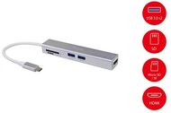Equip Multifunkciós átalakító - 133480 (Bemenet: USB-C, Kimenet: HDMI/USB3.2 Gen1/TF/MicroSD)