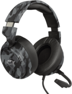 Trust Fejhallgató - GXT 433K Pylo (Nagy-párnás; mikrofon; hangerőszabályzó; TRRS 3.5mm + 2x3,5mm jack kábel; fekete)