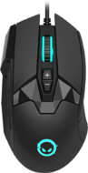 LORGAR Stricter 579, gaming mouse, 9 programmable buttons, Pixart PMW3336 sensor, DPI up to 12 000, 50 million clicks buttons lifespan, 2 switches, built-in display, 1.8m USB soft silicone cable, Matt UV coating with glossy parts and RGB lights with