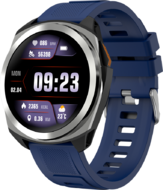 CANYON Maverick SW-83,Smart Watch,Realtek 8762DT, IPS 1.32" 360x360,ARM Cortex-M4F,RAM192KB/ROM128MB,400mAh 3.8v,GPS,128 Sport modes, IP68,STRAVA support,Real-Time Heart Rate & SpO2, silver case & silicone strap 46*45.4mm 259*20mm, Silver Blue