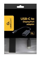 Gembird Átalakító - A-CM-DPF-02 (USB Type-C - DisplayPort adapter 4K, 15cm kábel)