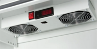NET FORMRACK Ventilátor egység kültéri szekrényekhez, digitális termosztáttal, 2 ventilátor