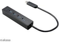 Akasa Connect 4XS - 4 portos USB-elosztó - AK-HB-08BK