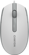 Canyon Wired optical mouse with 3 buttons, DPI 1000, with 1.5M USB cable,White grey, 65*115*40mm, 0.1kg