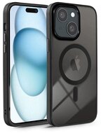 Haffner PT-6835 Apple iPhone 15 Plus Edge Mag Cover fekete/átlátszó szilikon hátlap