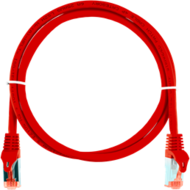 NIKOMAX Patch kábel S/FTP CAT6a LSOH, Essential Series, 0,5m, piros