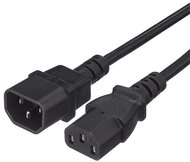 PREMIUMCORD Tápkábel, hosszabbító kábel, C13-C14, PC, M/F, 5 m, fekete