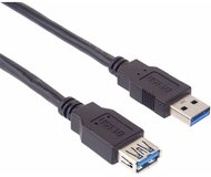 PREMIUMCORD Kábel USB 3.1 Gen1, 5Gbps, A - A hosszabbító, M/F 2m, fekete