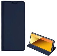 DUX DUCIS SKIN PRO tok álló, bőr hatású (FLIP, oldalra nyíló, kártyazseb, asztali tartó) SÖTÉTKÉK Xiaomi Redmi Note 13 5G
