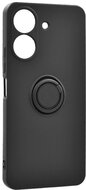 Szilikon telefonvédő (tartógyűrű, mikrofiber plüss belső, mágneses, kameravédő) FEKETE Xiaomi Poco C65Xiaomi Redmi 13C