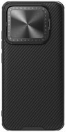 NILLKIN CAMSHIELD PROP MAGNETIC műanyag telefonvédő (szilikon keret, ütésállóság, kameravédő, kitámasztó, csíkos) FEKETE Xiaomi 14 5G