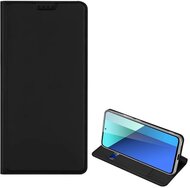 DUX DUCIS SKIN PRO tok álló, bőr hatású (FLIP, oldalra nyíló, kártyazseb, asztali tartó) FEKETE Xiaomi Redmi Note 13 4G