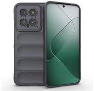 Szilikon telefonvédő (ütésállóság, kameravédő, 3D) SÖTÉTSZÜRKE Xiaomi 14 5G