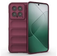 Szilikon telefonvédő (ütésállóság, kameravédő, 3D) BORDÓ Xiaomi 14 5G