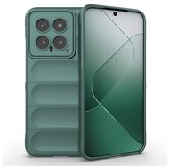 Szilikon telefonvédő (ütésállóság, kameravédő, 3D) SÖTÉTZÖLD Xiaomi 14 5G