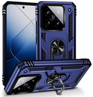 Defender műanyag telefonvédő (ütésállóság, szilikon belső, tartógyűrű, kameravédő) SÖTÉTKÉK Xiaomi 14 5G
