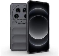 Szilikon telefonvédő (ütésállóság, kameravédő, 3D) SÖTÉTSZÜRKE Xiaomi 14 Ultra