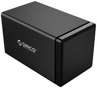 Orico Külső HDD tároló 3.5" - NS400RU3-EU-BK-BP (4 fiók, USB-A 3.0, Max.: 64TB, Raid támogatás, fekete)