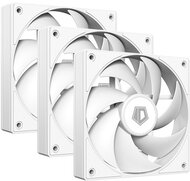 ID-Cooling Cooler 12cm - AF-125-W TRIO (29,85dB, max. 132,94 m3/h, 4pin, PWM, 3 x12cm, ARGB LED, fehér)