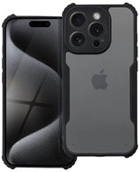 Szilikon telefonvédő (ütésállóság, légpárnás sarok, akril hátlap, kameravédő) FEKETE Apple iPhone 13 Pro