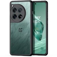 DUX DUCIS AIMO műanyag telefonvédő (ütésállóság, szilikon keret, kameravédő, matt, hullám) FEKETE OnePlus 12 5G