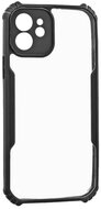 Szilikon telefonvédő (ütésállóság, légpárnás sarok, akril hátlap, kameravédő) FEKETE Apple iPhone 12 Apple iPhone 12 Pro