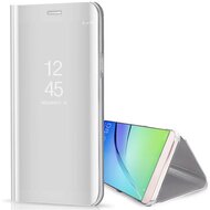 Tok álló (aktív FLIP, oldalra nyíló, asztali tartó, tükrös) EZÜST Samsung Galaxy S23 FE (SM-S711)