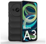 Szilikon telefonvédő (ütésállóság, kameravédő, 3D) FEKETE Xiaomi Redmi A3