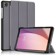 Tok álló, bőr hatású (FLIP, oldalra nyíló, TRIFOLD, asztali tartó) SÖTÉTSZÜRKE Lenovo Tab M8 Gen4 (TB300F) WIFI Lenovo Tab M8 Gen4 (TB300X) LTE