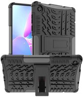 Defender műanyag telefonvédő (ütésállóság, szilikon belső, kitámasztó, autógumi) FEKETE Lenovo Tab M8 Gen4 (TB300F) WIFI Lenovo Tab M8 Gen4 (TB300X) LTE
