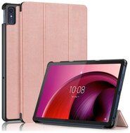 Tok álló, bőr hatású (aktív FLIP, oldalra nyíló, TRIFOLD, asztali tartó) ROZÉARANY Lenovo Tab M10 5G (TB-X607)