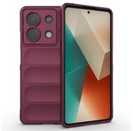Szilikon telefonvédő (ütésállóság, kameravédő, 3D) BORDÓ Xiaomi Redmi Note 13 5G