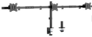 Equip Monitor Asztali konzol - 650158 (13"-27", 3 monitor, dönthető, forgatható, állítható magasság Max.: 3x7kg, fekete)