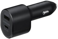 SAMSUNG autós töltő USB+Type-C aljzat (45W, gyorstöltő) FEKETE