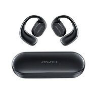AWEI T69 bluetooth fülhallgató SZTEREO (v5.2, fülre akasztható, mikrofon, IPX6 vízálló, SPORT + töltőtok) FEKETE