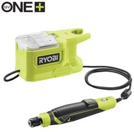 Ryobi 18V One Plus™ magasfordulatszámú mikrógép, 15x tartozék, akkumulátor és töltő nélkül - RRT18-0