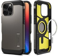 SPIGEN TOUGH ARMOR MAG műanyag telefonvédő (ütésállóság, MagSafe) SÖTÉTSZÜRKE Apple iPhone 16 Pro