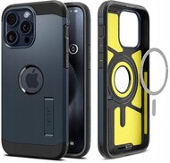 SPIGEN TOUGH ARMOR MAG műanyag telefonvédő (ütésállóság, MagSafe) METÁLFEKETE Apple iPhone 16 Pro Max