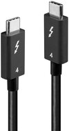 LINDY Kábel USB 4, Thunderbolt, 40Gbps, 8K@60Hz, C - C, M/M, 1m, fekete