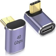 PREMIUMCORD Adapter 90° USB C - USB C, 40Gbprs, F/M