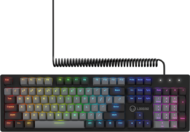 LORGAR Azar 514, Wired mechanical gaming keyboard, RGB backlight, 1680000 colour variations, 18 modes, keys number: 104, 50M clicks, linear dream switches, spring cable up to 3.4m, ABS plastic+metal, magnetic cover, 450*136*39mm, 1.17kg, black, EN la