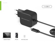 Conceptronic Univerzális Töltő adapter - OZUL04BE (USB-C, 67W, 3,3-21V, fekete, 1,8m)