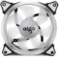 Darkflash Cooler 12cm - AIGO HALO RING WHITE (20-32dB, max. 64m3/h, 3pin csatlakozó)