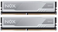 Apacer Memória Desktop - 16GB KIT DDR4 NOX (2x8GB, 3200MHz, CL16, 1.35V, hűtőbordás, fehér)