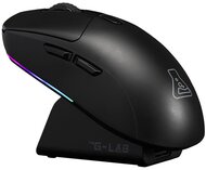 The G-Lab Vezeték nélküli Gamer Egér - KULT-TITAN-PRO-B (12000 DPI, Pixart PAW 3311, USB/2,4Ghz/Bluetooth, RGB, dokkoló)