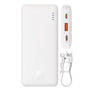 BASEUS AIRPOW vésztöltő USB+Type-C aljzat (10000mAh, 20W, PD gyorstöltő 3.0, LED jelzés) FEHÉR