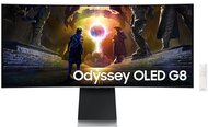 SAMSUNG Ívelt Gaming OLED monitor 34" G85SD, 3440x1440, 21:9, 250cd/m2, 0.03ms, DP/HDMI/WiFi/BT, hangszóró, távirányító